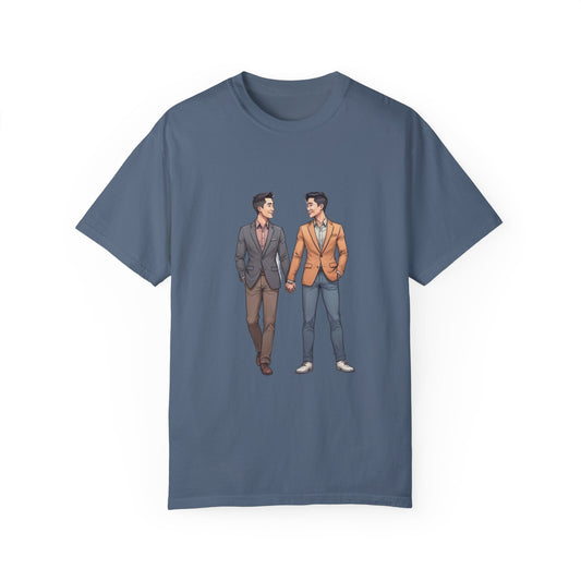 LGBT Couples - Unisex Garment-Dyed T-shirt - Design 084