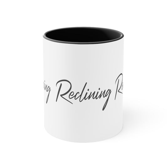 Accent Coffee Mug, 11oz - "Reclining" - Design 053 - Home Sweet Home