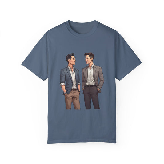 LGBT Couples - Unisex Garment-Dyed T-shirt - Design 082