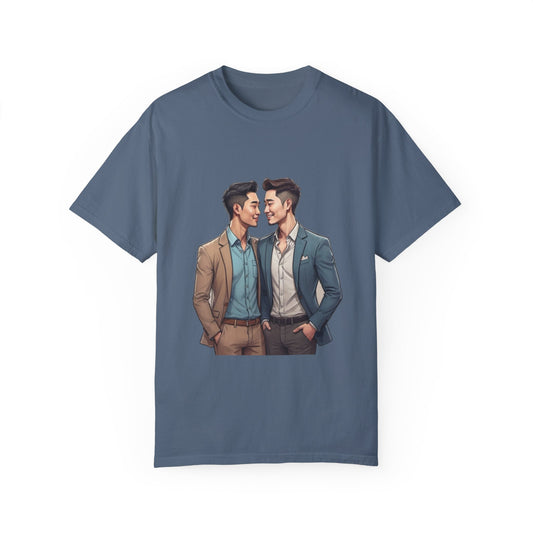 LGBT Couples - Unisex Garment-Dyed T-shirt - Design 083