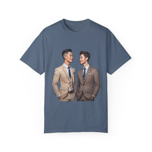 LGBT Couples - Unisex Garment-Dyed T-shirt - Design 081