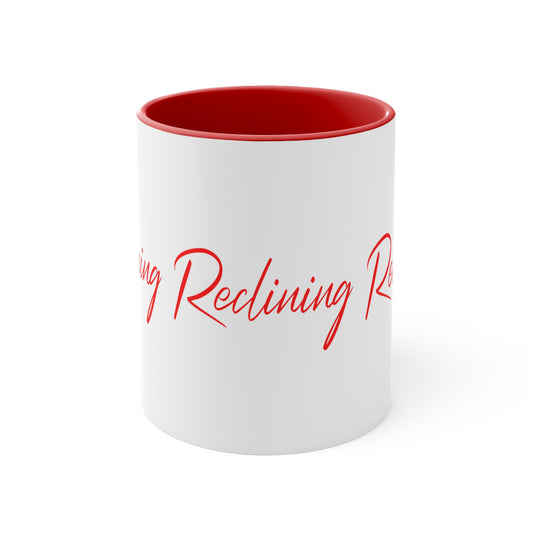 Accent Coffee Mug, 11oz - "Reclining" - Design 052 - Home Sweet Home