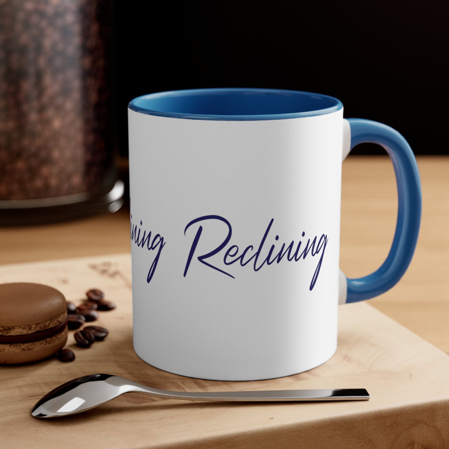 Accent Coffee Mug, 11oz - "Reclining" - Design 055 - Home Sweet Home