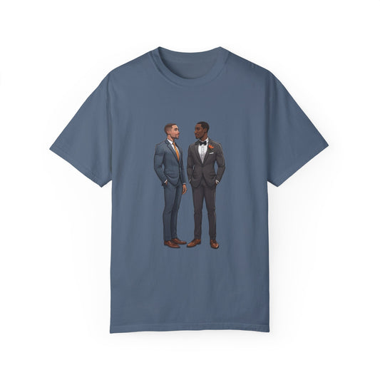 LGBT Couples - Unisex Garment-Dyed T-shirt - Design 073